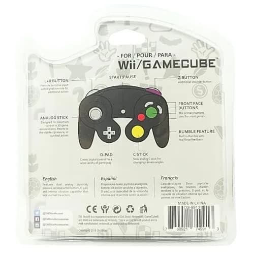 Old Skool GameCube/Wii Compatible Wired Controller - Black (18 Buttons, 1.83m Cable) thumbnail 8