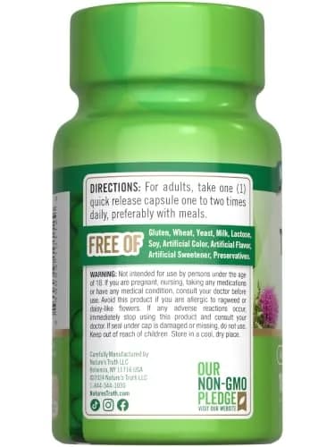 Nature's Truth Milk Thistle Seed Extract | Herbal Supplement | 100 Capsules thumbnail 7