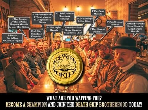 THE VINTAGE GROOMING CO. Mustache Wax Death Grip Extra Strong Hold 28.35 g (1 oz) | Holds 8+ Hours in Hot Weather thumbnail 7