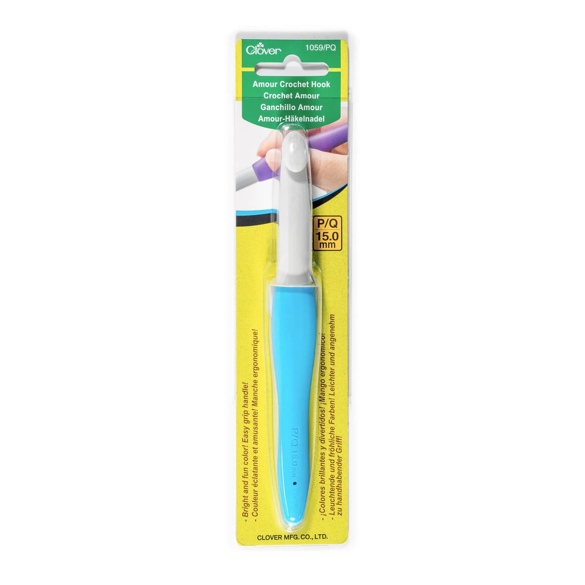 Clover Amour Crochet Hook Size 7 | Smooth, Ergonomic, 4.5mm | Stress-Free Crochet — 15 mm