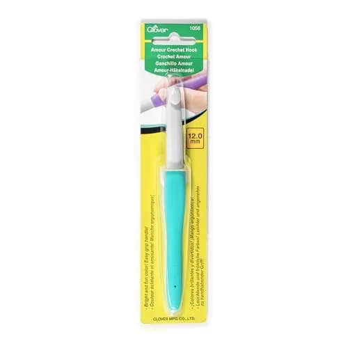 Clover Amour Crochet Hook 12 mm | Soft Grip, Vibrant Color, Stress-Free Crochet thumbnail 1