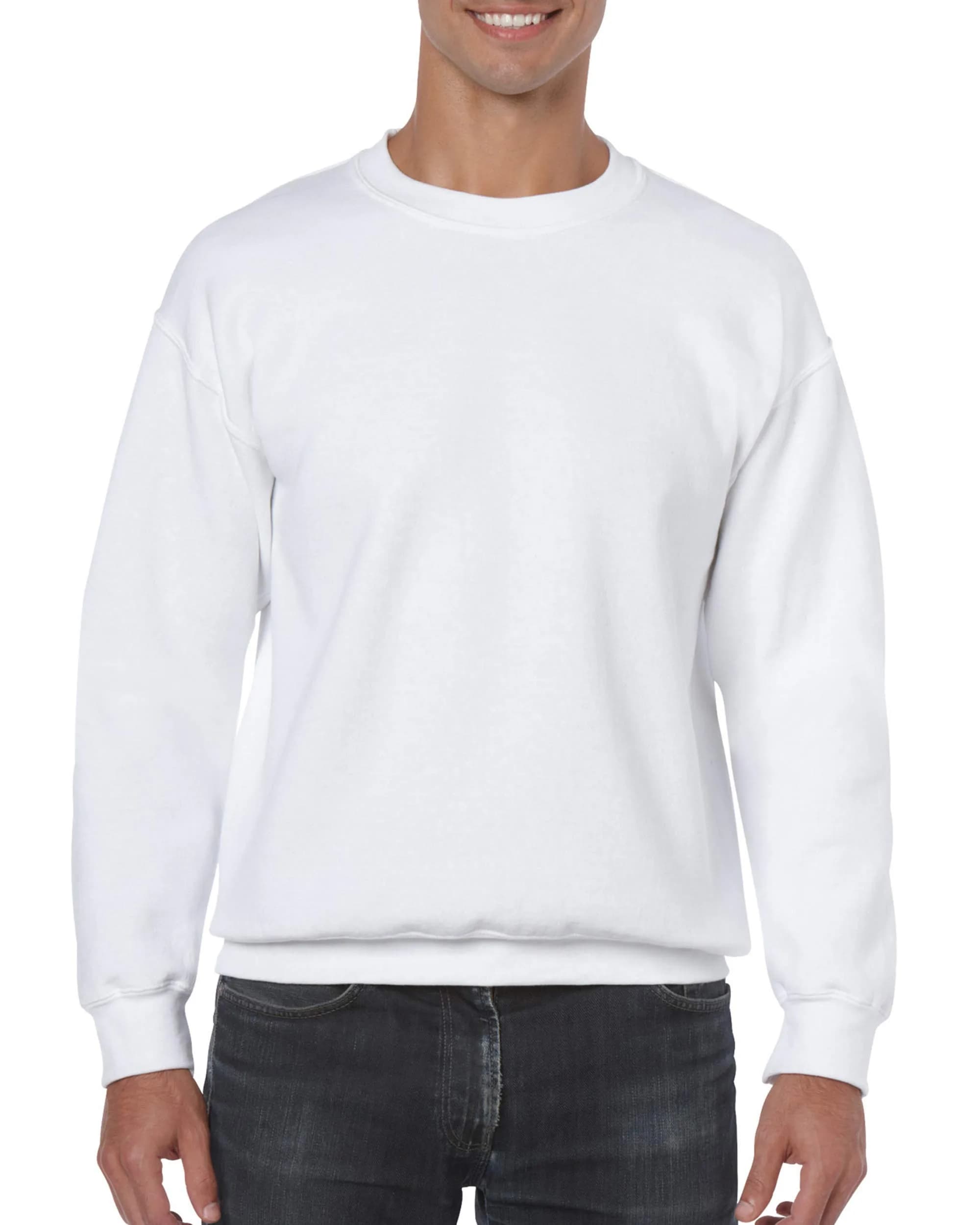Gildan Men's Modern Athletic Sweatshirt White 200 g (7 oz) | Moisture-Wicking Performance - main product image