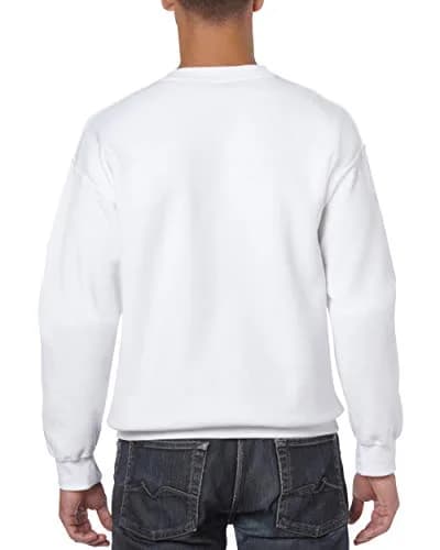 Gildan Men's Modern Athletic Sweatshirt White 200 g (7 oz) | Moisture-Wicking Performance thumbnail 2