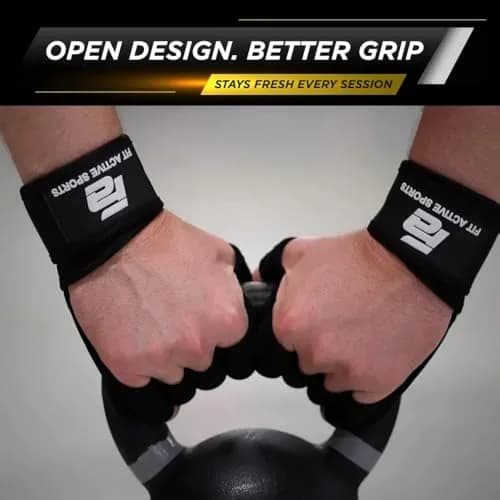 Fit Active Sports Gym Workout Gloves for Men Women Weight Lifting | Medium thumbnail 5