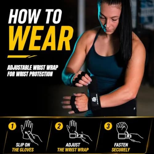 Fit Active Sports Gym Workout Gloves for Men Women Weight Lifting, Small | Ambidextrous Neoprene with Built-In Wrist Wraps thumbnail 8