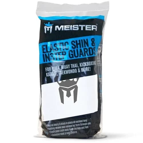 Meister MMA Elastic Cloth Shin & Instep Padded Guards - White - S/M | Impact Protection for Muay Thai & MMA thumbnail 4