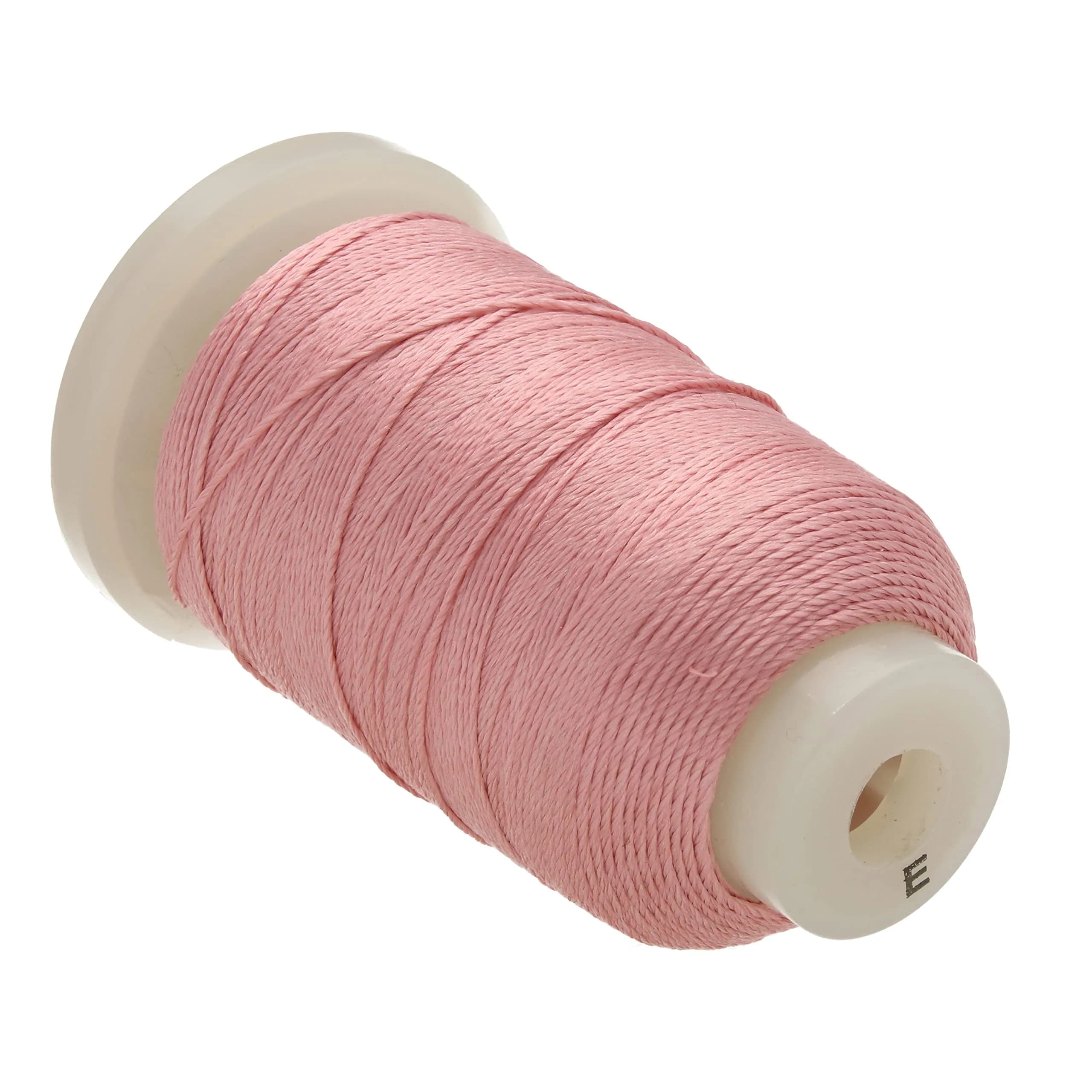 The Beadsmith Pure Silk Cord White Size F 0.348 mm (0.0137") 420 ft | Luxury Jewelry Stringing — Raspberry Cream