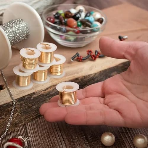The Beadsmith Craft Wire Assortment Gold Color 16-24 Gauge | Tarnish-Resistant Copper Wire for Jewelry Making thumbnail 2