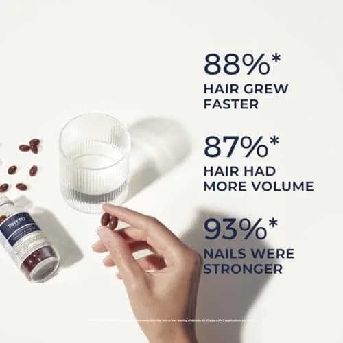 PHYTO Phytophanère Hair Growth Supplement - Biotin, Omega 3 & 6, Vitamins B & C for Thicker Hair & Stronger Nails - 240 Capsules, 4-Month Supply | Supports Healthy Hair & Nails thumbnail 7
