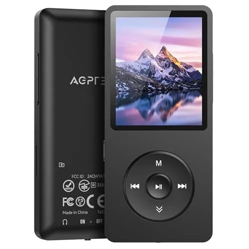 AGPTEK A02S MP3 Player 16GB Black | 70-Hour Playback Lossless Sound thumbnail 1