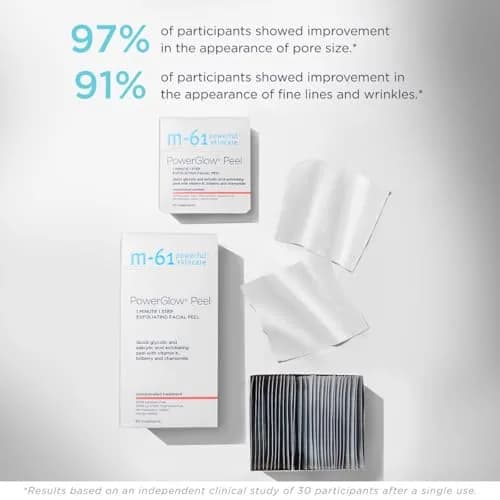 m-61 PowerGlow Peel Exfoliating Facial Peel 10 Treatments | 1-Minute, At-Home Skin Resurfacing thumbnail 7