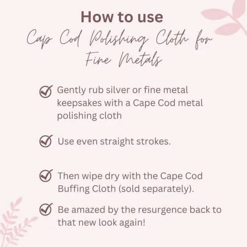 Cape Cod Metal Polishing Cloths for Fine Metals | Jewelry Cleaner & Tarnish Remover | 2 Cloths (4x6 Inch Each) | Vanilla Scent thumbnail 3