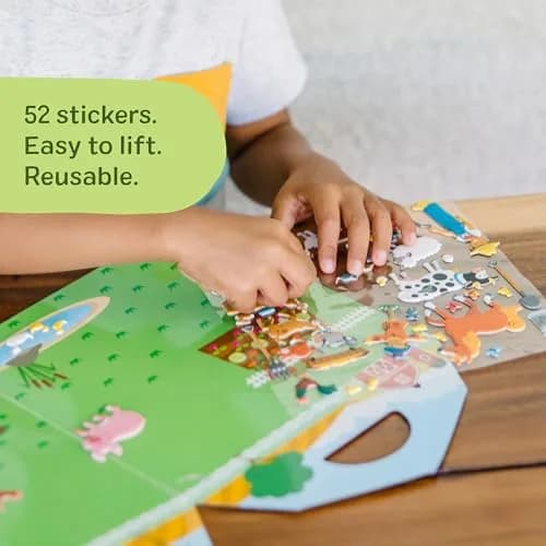 Melissa & Doug Puffy Sticker Play Set – On The Farm, 52 Reusable Stickers with 2 Scenes | Creative Farm Fun for Kids 4+ thumbnail 5
