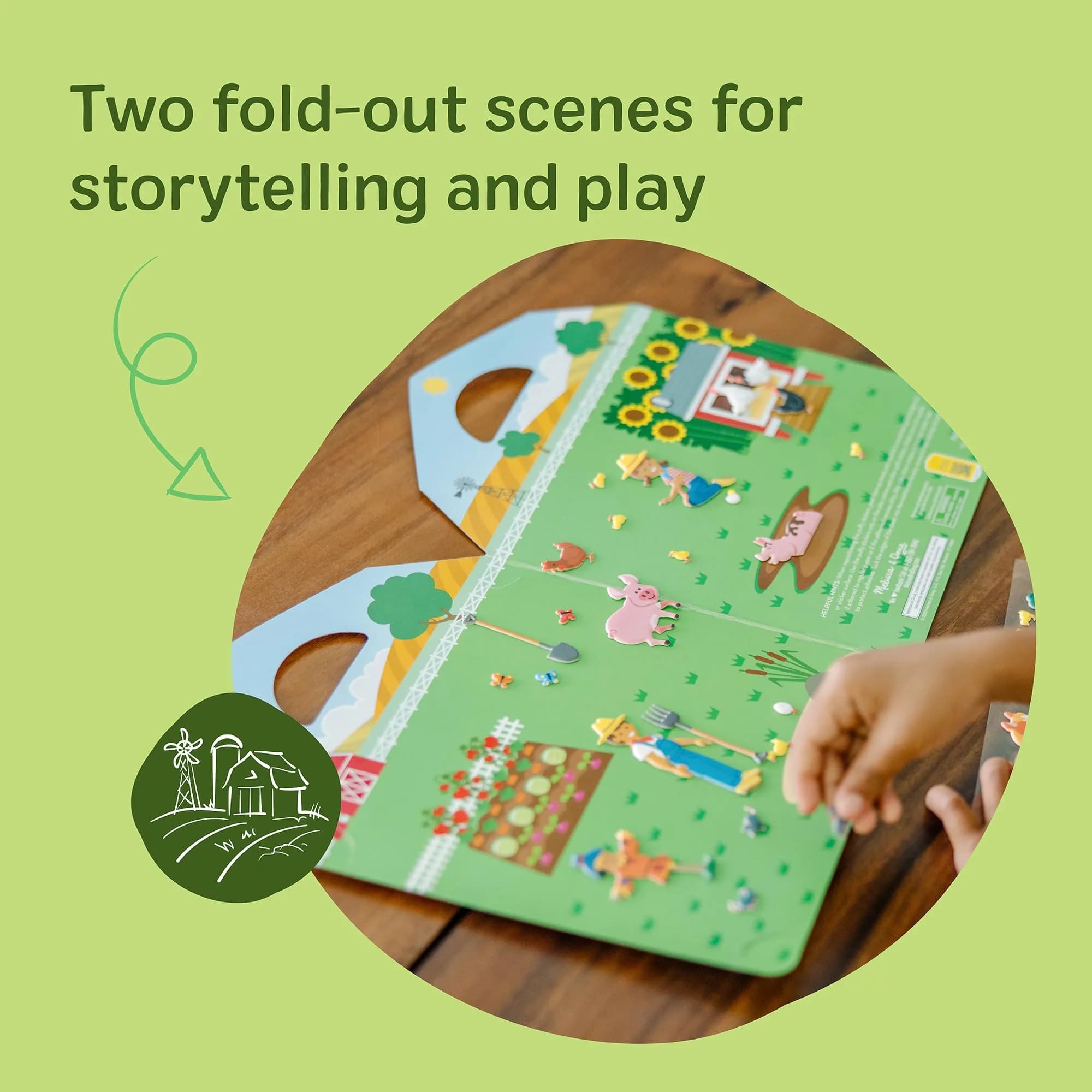 Melissa & Doug Puffy Sticker Play Set – On The Farm, 52 Reusable Stickers with 2 Scenes | Creative Farm Fun for Kids 4+ thumbnail 3