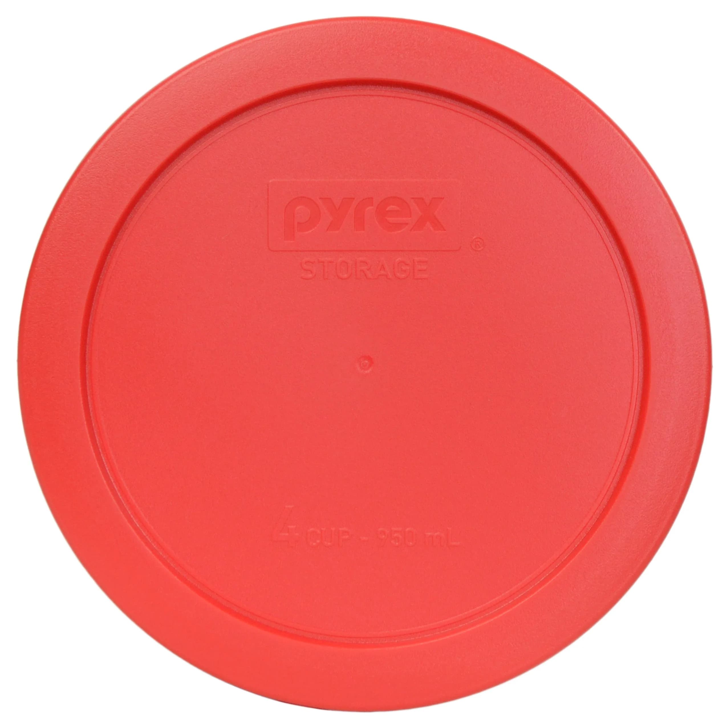 Pyrex 7201-PC Red Replacement Lid for 4-Cup Mixing Bowls | BPA-Free Plastic, Microwave Safe, Made in USA - main product image