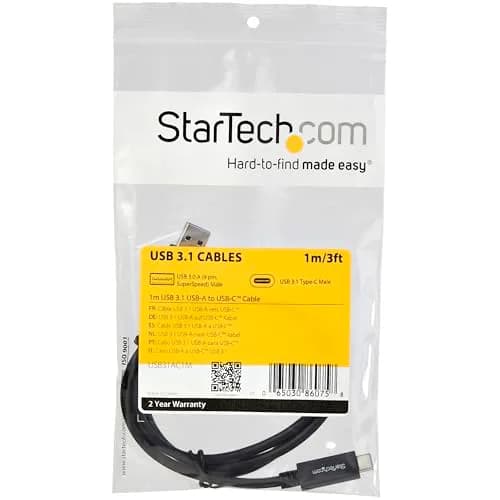 StarTech 3ft/1m USB-A to USB-C Cable | USB 10Gbps, 3A, Charge & Sync thumbnail 5