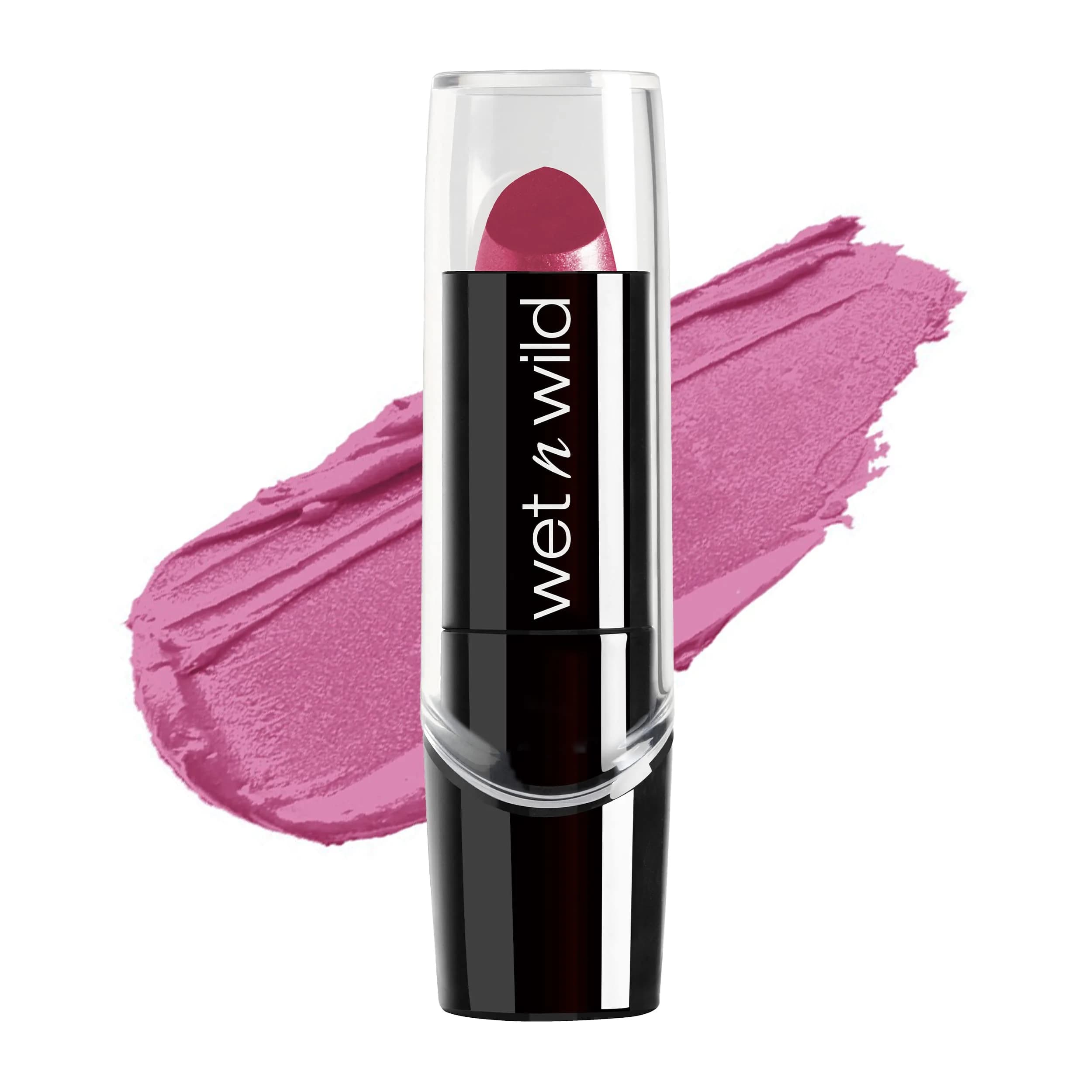 wet n wild Silk Finish Lipstick, Retro Pink | Hydrating Satin Lip Color, Vitamins A & E, Macadamia Nut Oil - main product image
