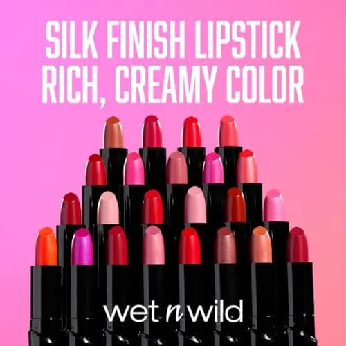 wet n wild Silk Finish Lipstick, Cashmere | Hydrating Satin Finish, Vitamins A & E, Macadamia Nut Oil thumbnail 7