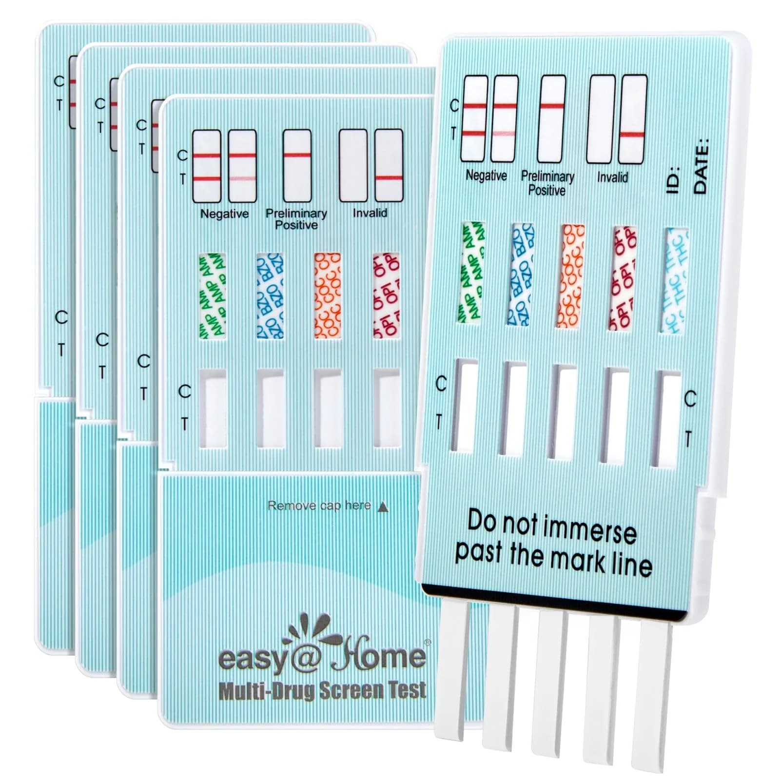 Easy@Home 5 Panel Urine Drug Test Kit | Detects THC, Cocaine, Opiates, AMP, BZO - main product image