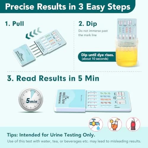 Easy@Home 5 Panel Urine Drug Test Kit | Detects THC, Cocaine, Opiates, AMP, BZO thumbnail 2