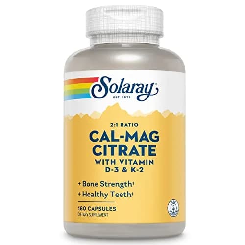SOLARAY Calcium Magnesium Citrate 2:1 with Vitamin D3 K2 thumbnail 1