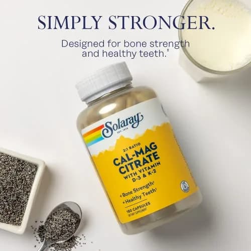 SOLARAY Calcium Magnesium Citrate 2:1 with Vitamin D3 K2 thumbnail 3