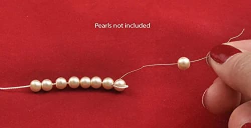 Bead Buddy Natural White Silk Cord Thread with Attached Needle 2m (6.56 ft) | Triple-Twisted for Strength thumbnail 3