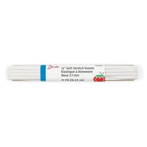 Dritz Hand Sewing Needle 1/8" (3.1 mm) | Solid White Elastic for Sewing & Crafting thumbnail 2