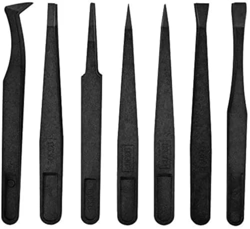 Marrywindix Plastic Tweezers 7pcs | Anti-static Precision Electronics & Jewelry Tool thumbnail 1