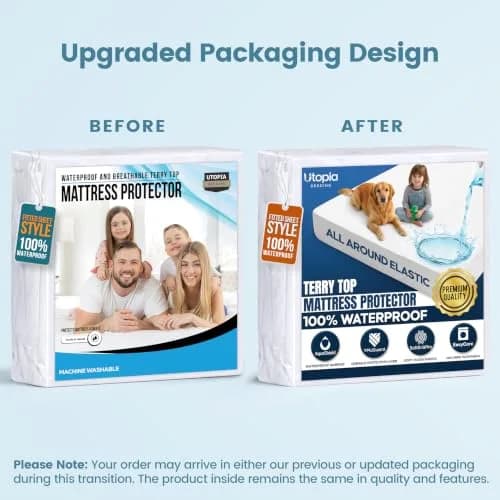 Utopia Bedding Waterproof Twin XL Mattress Protector 15" Deep Pocket | Breathable, Fitted Style, White thumbnail 5