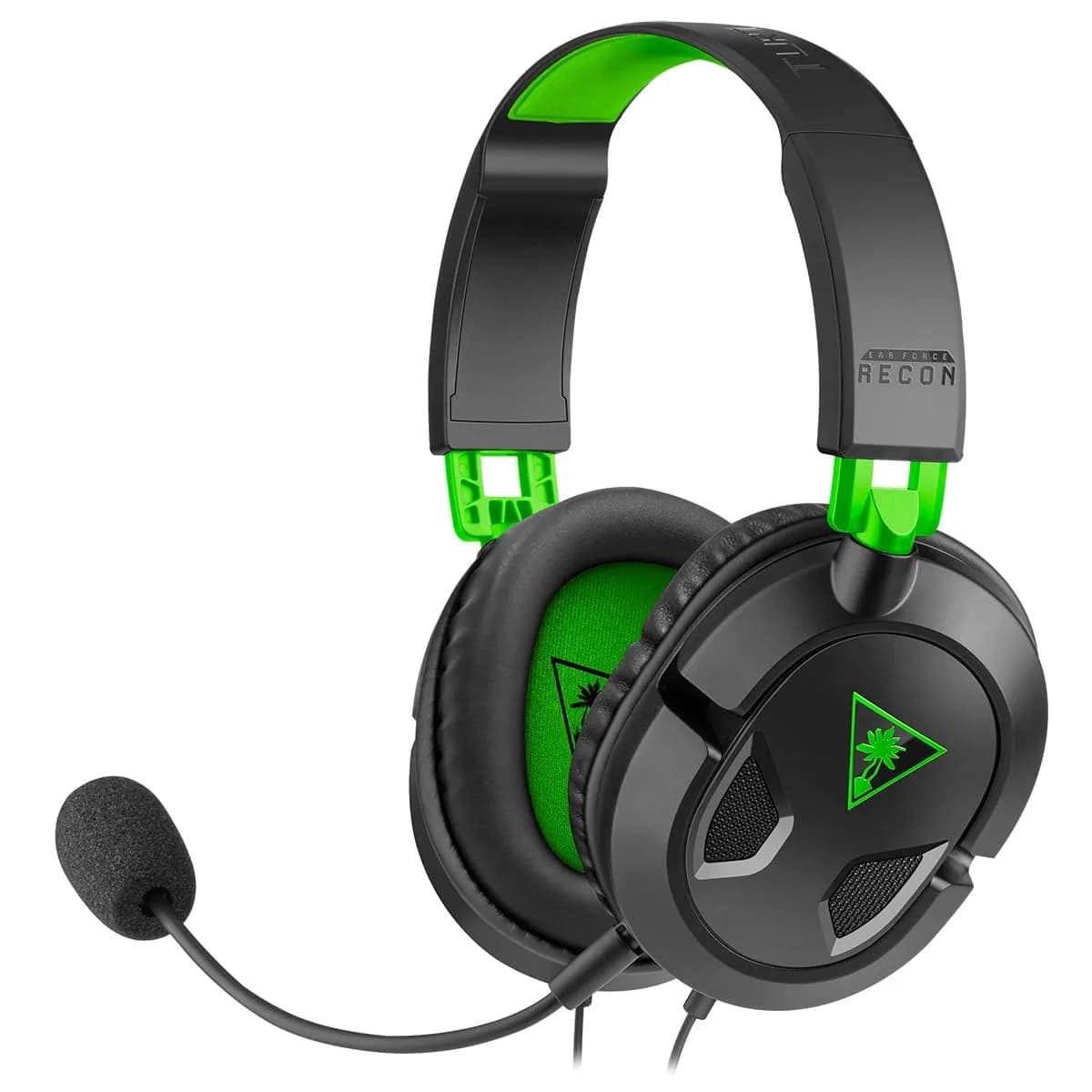 Turtle Beach Recon 50P Gaming Headset with Removable Mic | 40mm Speakers, Stereo, Black/Blue — Black / Green