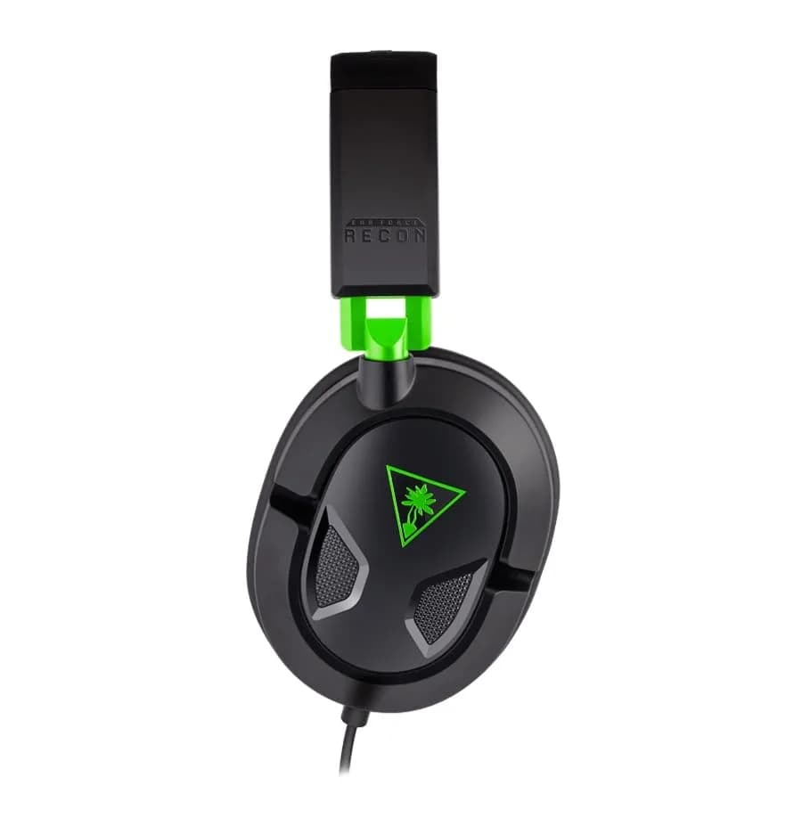 Turtle Beach Recon 50X Wired Gaming Headset Black/Green | 40mm Speakers, Removable Mic, Multiplatform Compatibility thumbnail 3