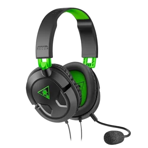 Turtle Beach Recon 50X Wired Gaming Headset Black/Green | 40mm Speakers, Removable Mic, Multiplatform Compatibility thumbnail 4