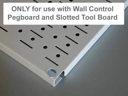 Wall Control Black 1in x 4in C-Bracket Slotted Metal Pegboard Hooks (2-Pack) | Secure Garage Tool Storage thumbnail 4