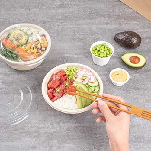Restaurantware 10 in Bamboo Chopsticks with Fork, All-In-One, 100 Count | Eco-Friendly, Disposable Utensils for Food Trucks & Restaurants thumbnail 8