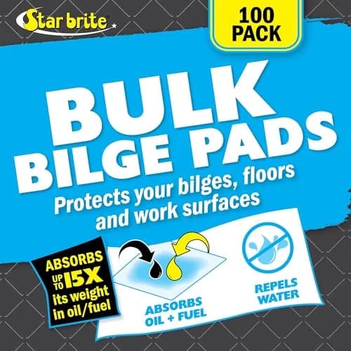 STAR BRITE Bilge Oil Pads - Absorbs Oil, Repels Water | 100 Pack, 13.1 lbs (5.94 kg) thumbnail 4