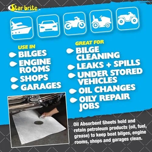 STAR BRITE Bilge Oil Pads - Absorbs Oil, Repels Water | 100 Pack, 13.1 lbs (5.94 kg) thumbnail 3