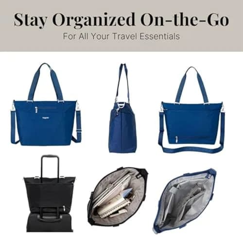 Baggallini Avenue Tote - 12x18 Laptop Tote Bag for Women, 31.6cm x 45.7cm x 13.2cm (12"H x 18"W x 5.5"D) | Water-Resistant Carry-On Bag thumbnail 7