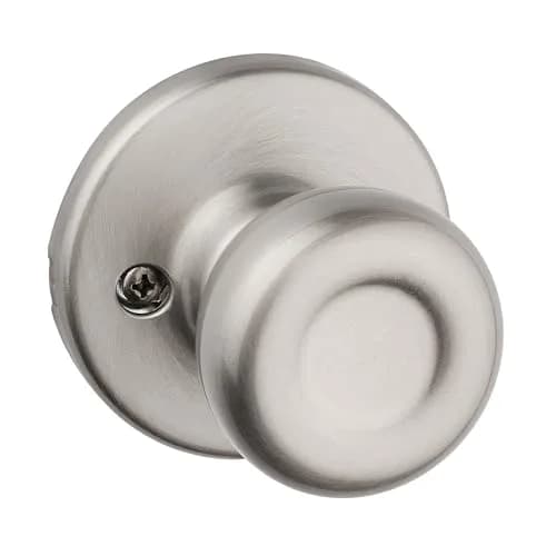 Kwikset Tylo Dummy Door Knob, Satin Nickel | Single-Sided Interior Push/Pull Handle for Closets, French Doors, Pantries thumbnail 1
