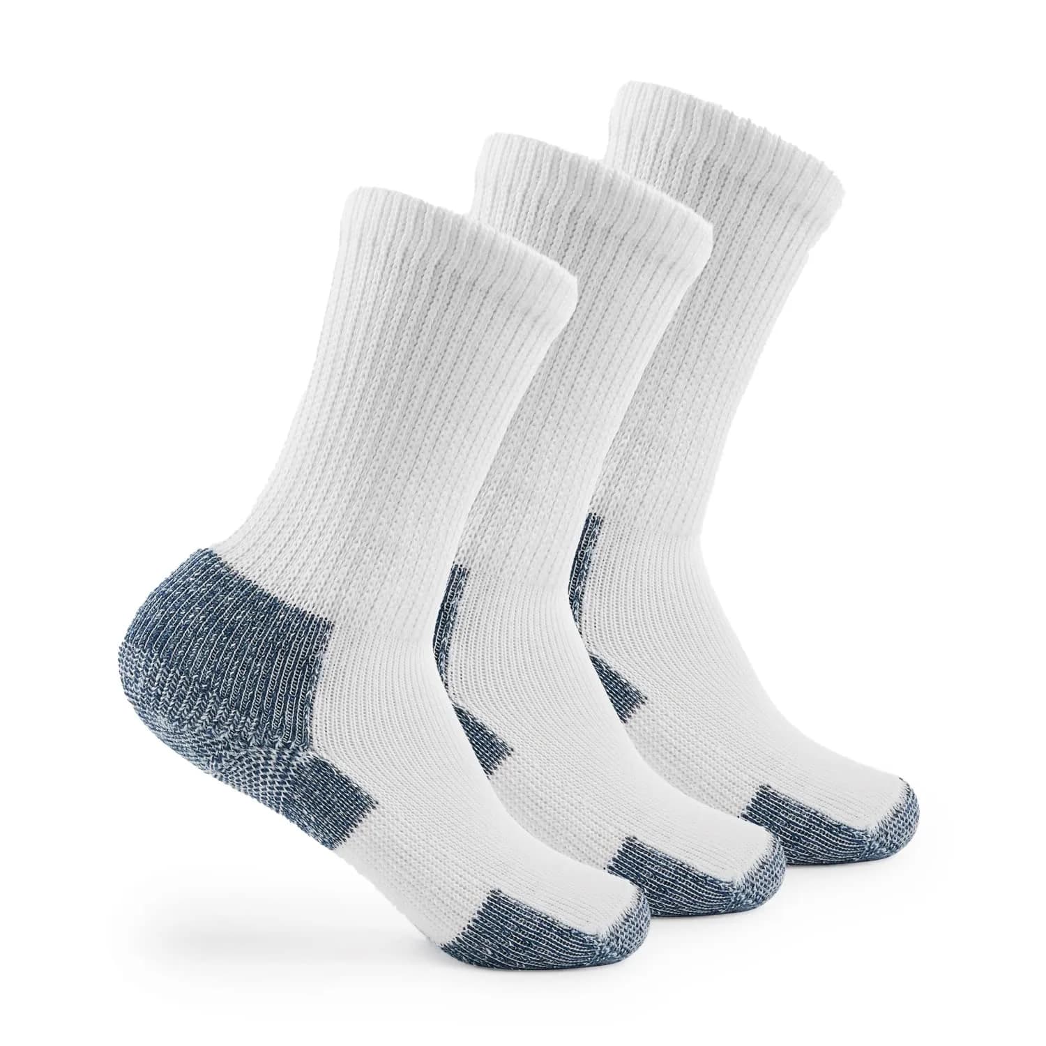 Thorlos Xj Max Cushion Crew Running Socks | Maximum Padding for Long Runs, Large US