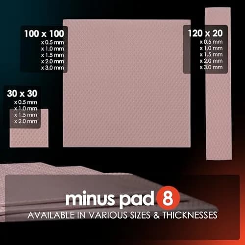 Thermal Grizzly Minus Pad 8 120x20x1.0mm 2 Pack | High Conductivity Thermal Interface Pad thumbnail 4