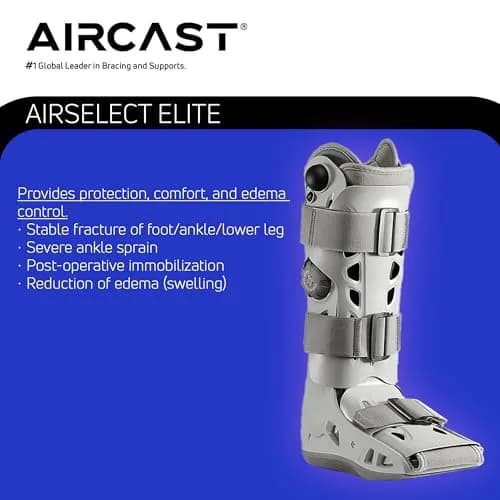 AIRCAST AirSelect Elite Walking Boot (Gray, Large) | Support & Edema Control with Open-Frame Ventilation thumbnail 4