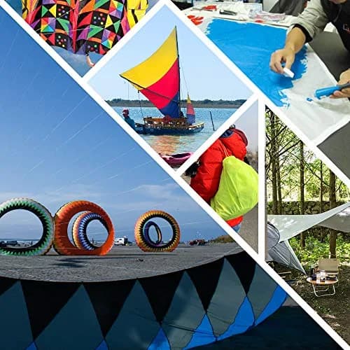 emma kites White Ripstop Nylon Fabric 40 Denier 1-Yard (155cm x 91cm) | Ultra-Light Water Resistant Tear Proof for Kites & Bags thumbnail 7