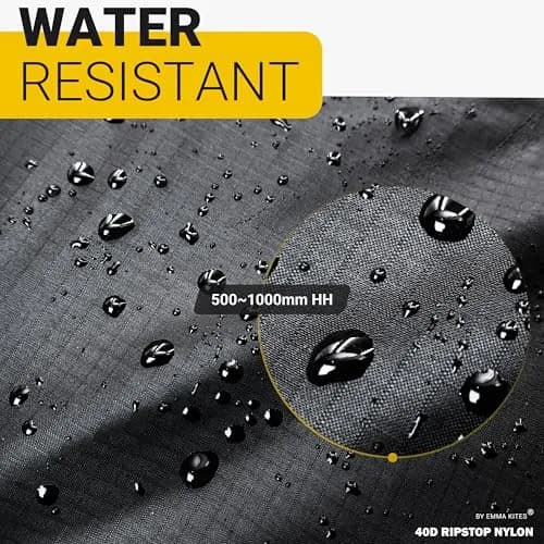 emma kites Black Ripstop Nylon Fabric 100 cm (1 Yard) | Water Resistant Tear Proof for Kites, Flags, Bags thumbnail 5