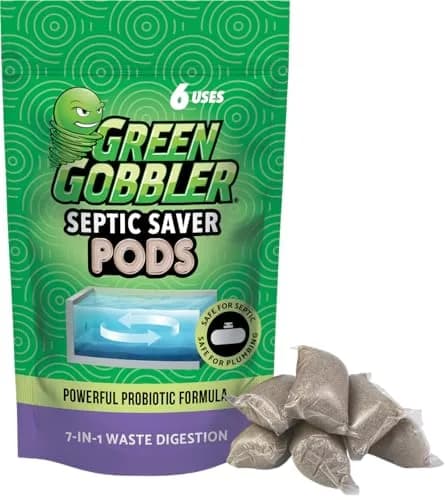 Green Gobbler Septic Tank Enzyme Treatment Packets | 6-Month Supply for Septic Care thumbnail 1