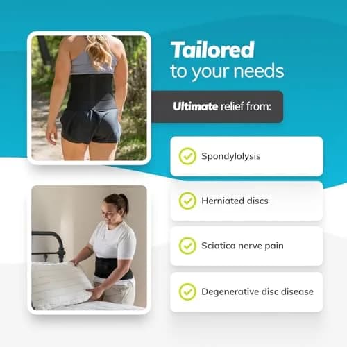 BraceAbility Elastic Low Back Brace | Compression Support for Sciatica & Herniated Disc (XL) thumbnail 6