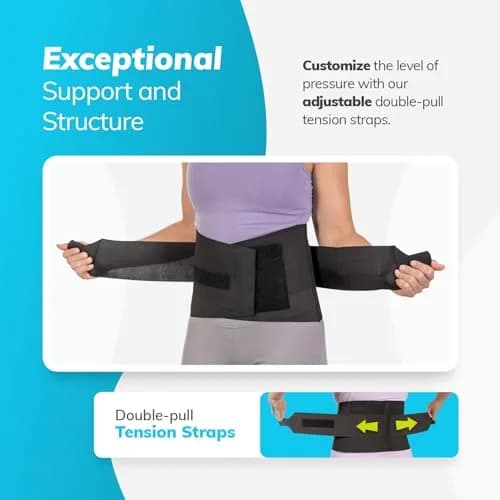 BraceAbility Elastic Low Back Brace | Compression Support for Sciatica & Herniated Disc (XL) thumbnail 3