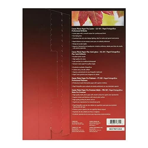 Canon Pro Paper Samples Pack 8657B012 | Professional Photo Paper Sampler 8.5 x 11" thumbnail 2