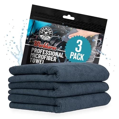 Chemical Guys Workhorse Plush Microfiber Towels 16 x 16 in | Scratch-Free, Ultra-Absorbent, Durable, Versatile (70-120 chars) thumbnail 1