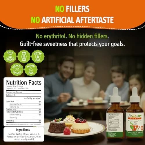 Stevia Select Liquid Stevia Drops 59ml (2 Fl Oz) | Zero Calorie Natural Sweetener thumbnail 2